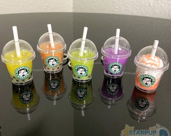 Porte-clés Boba en résine Kawaii | Café Starpups