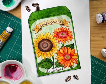 Art Print: Sunflower Seeds, 5x7
