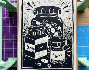 Impression originale au bloc : Silly Pills