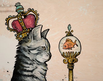 Cat King - Print