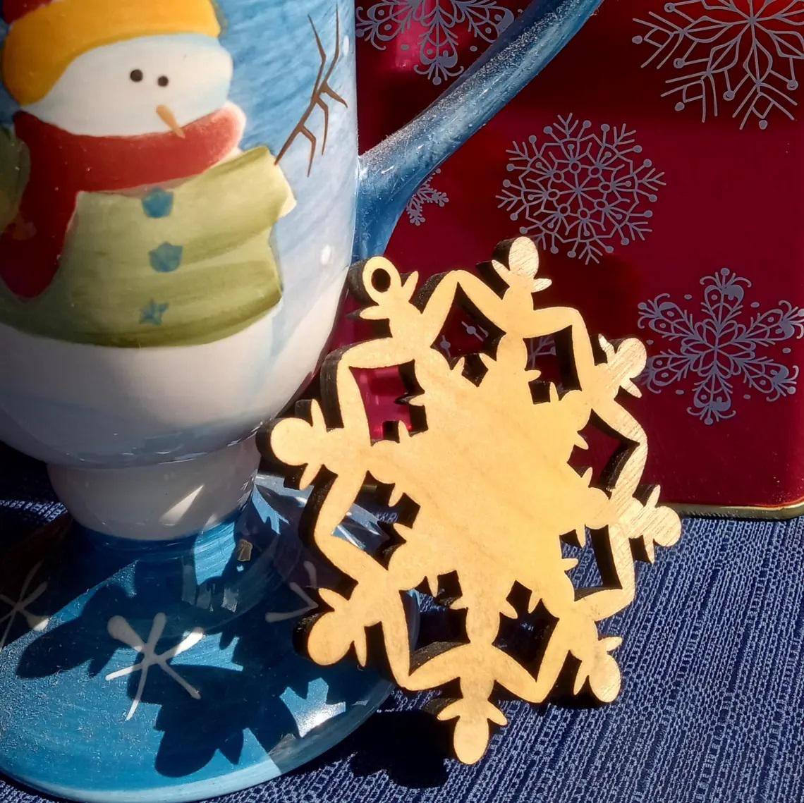 Personalized Wooden Unity Snowflake Christmas or Holiday Ornament ...