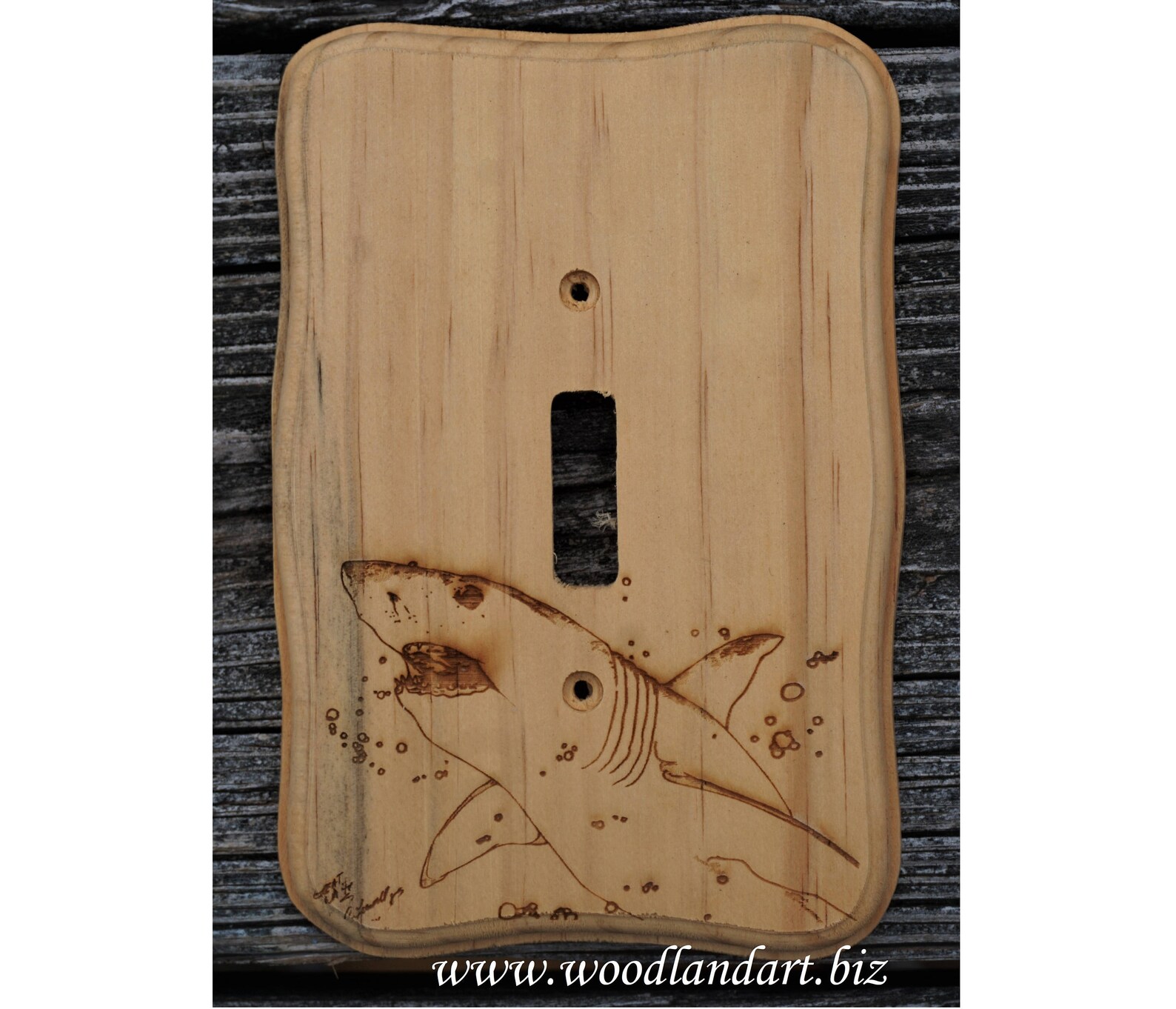 Great White Shark Laser Engraved Decorative Light Switch Plate Etsy UK