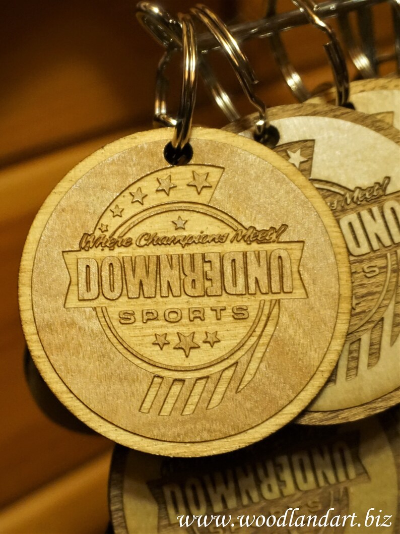 Custom Wooden Keychains Laser Cut and Laser Engraved image 5