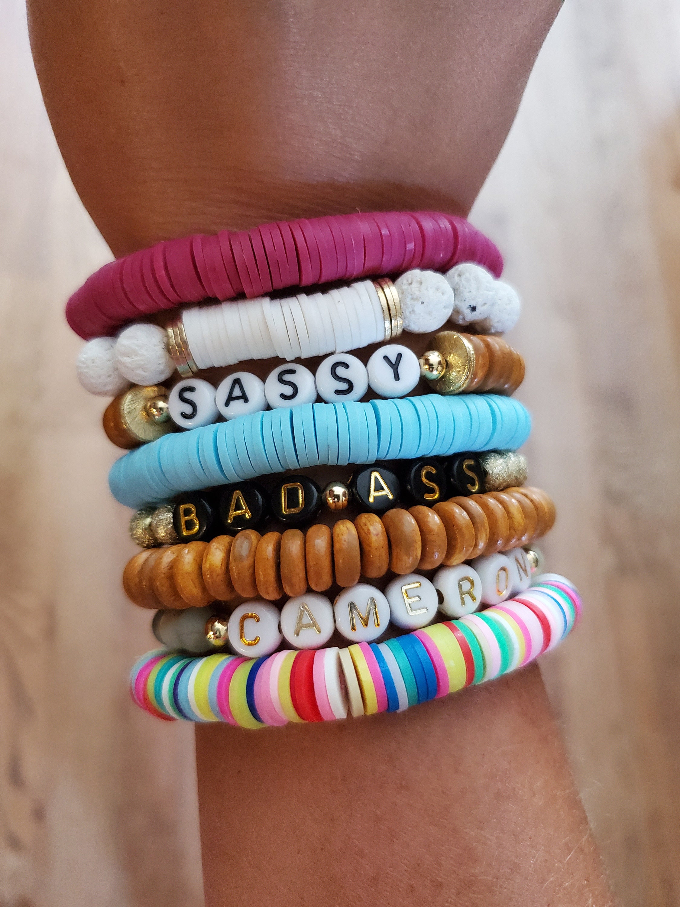Name bracelets, word bracelets, initial bracelets, bracelet, bead bra…