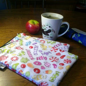 Washable sandwich bag, washable snack bag, made to order, zero waste, voluntary simplicity, eco-friendly, reusable image 8