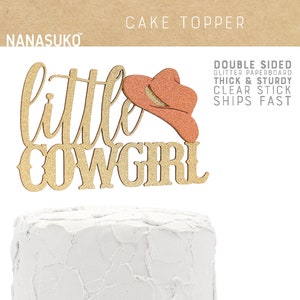 little cowgirl cake topper, western theme baby shower cake topper, cowgirl birthday, Glitter party decorations
