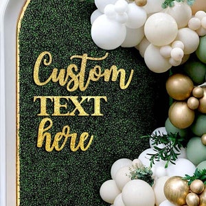 Personalized words cutout sign, Custom name cutout, laser cut non shedding glitter paperboard, Sign for backdrop, Party decor