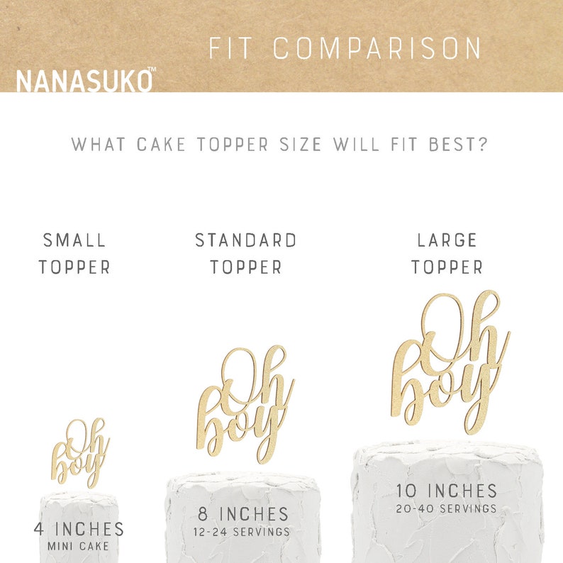 thumbnail interactive-video image 1 of Oh Boy! Gold Glitter Cake Topper - Perfect For Gender Reveal Parties & Baby Showers 1 of 9