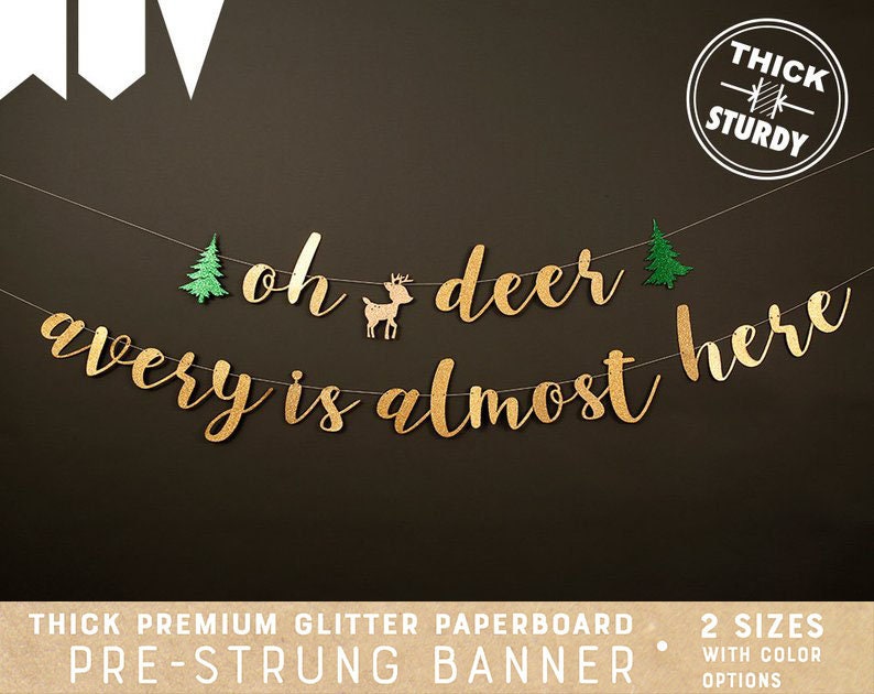 Oh Deer Baby is Almost Here Banner Personalized Banner - Etsy