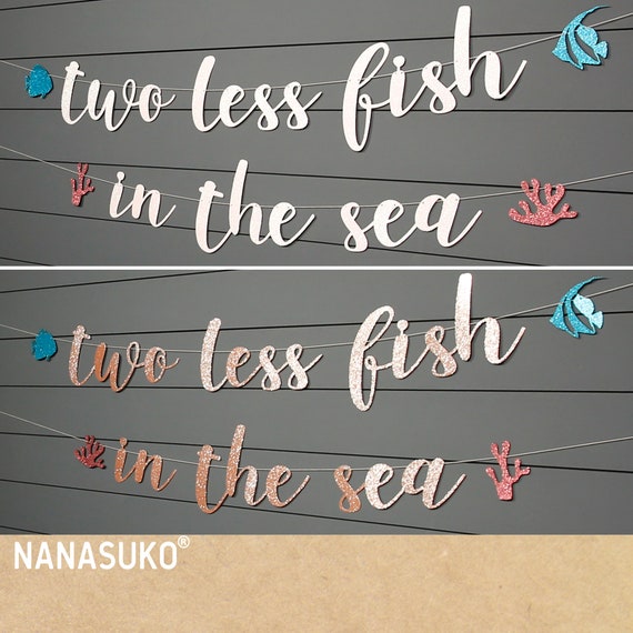 Two Less Fish in the Sea Banner, Mermaid Engagement Banner, Beach