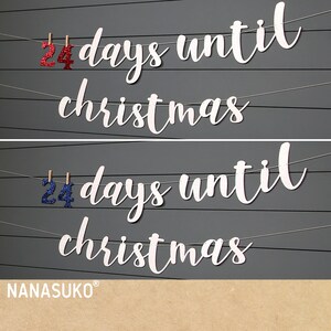 Days Until Christmas Banner, Christmas Decorations, Christmas Countdown ...