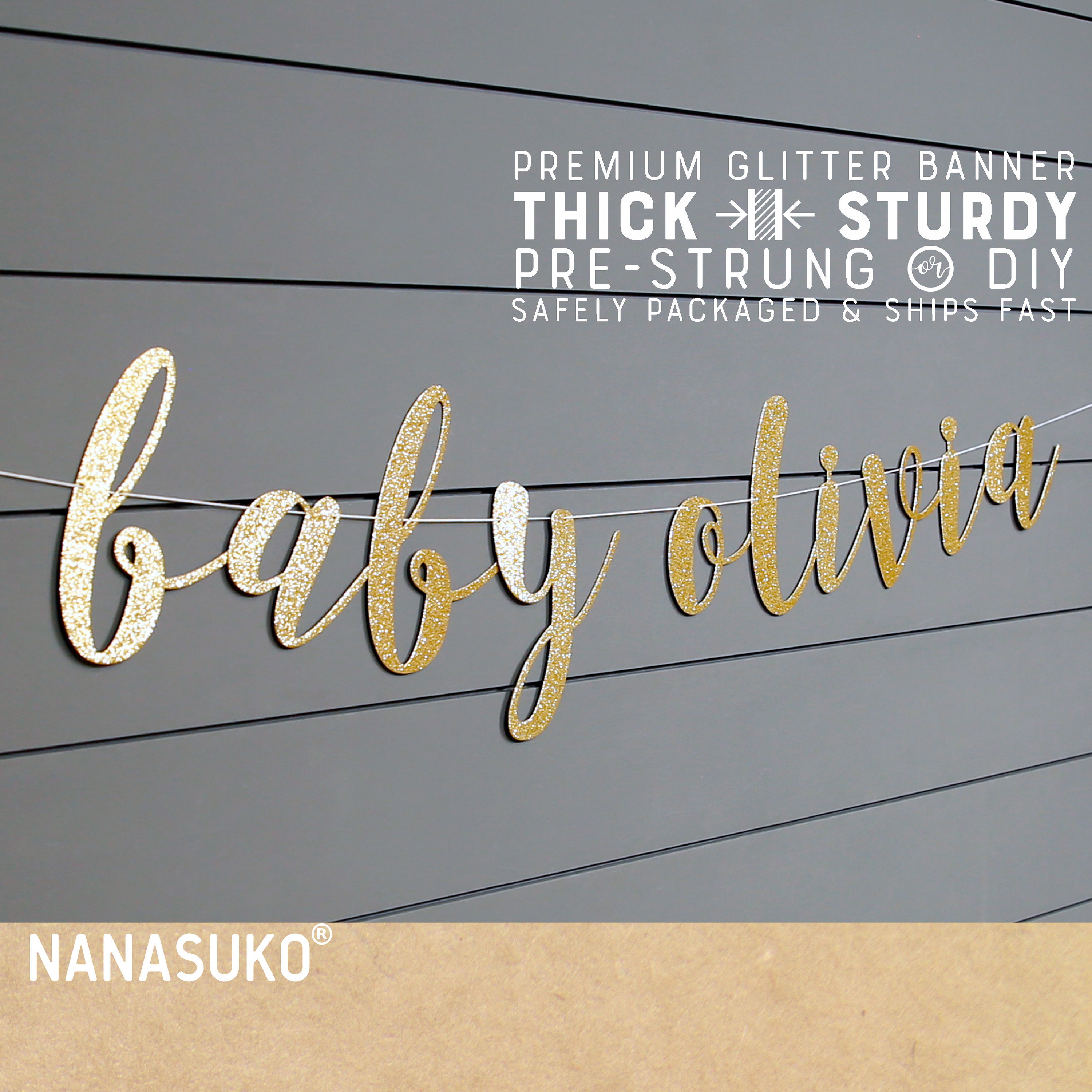 Baby Name Banner Baby Shower Banner With Personalized Name - Etsy Israel