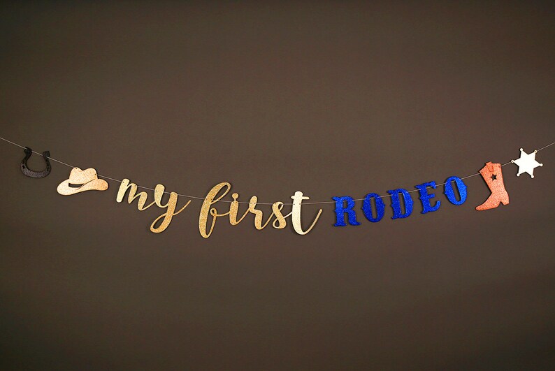 My first RODEO banner rodeo birthday banner western theme Etsy