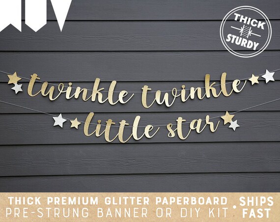 twinkle twinkle little star banner diy