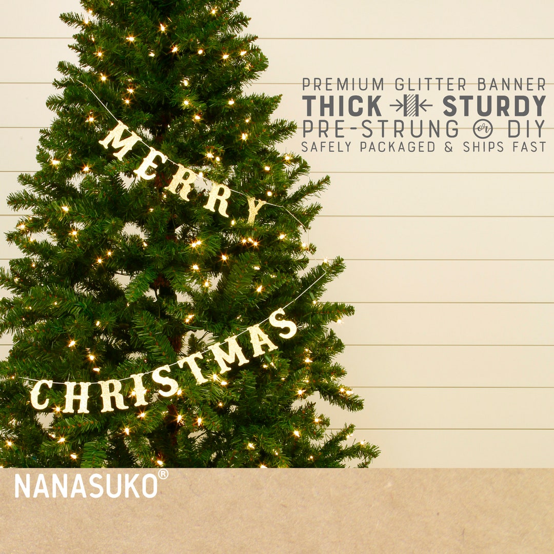 Merry christmas tree banner Clearance