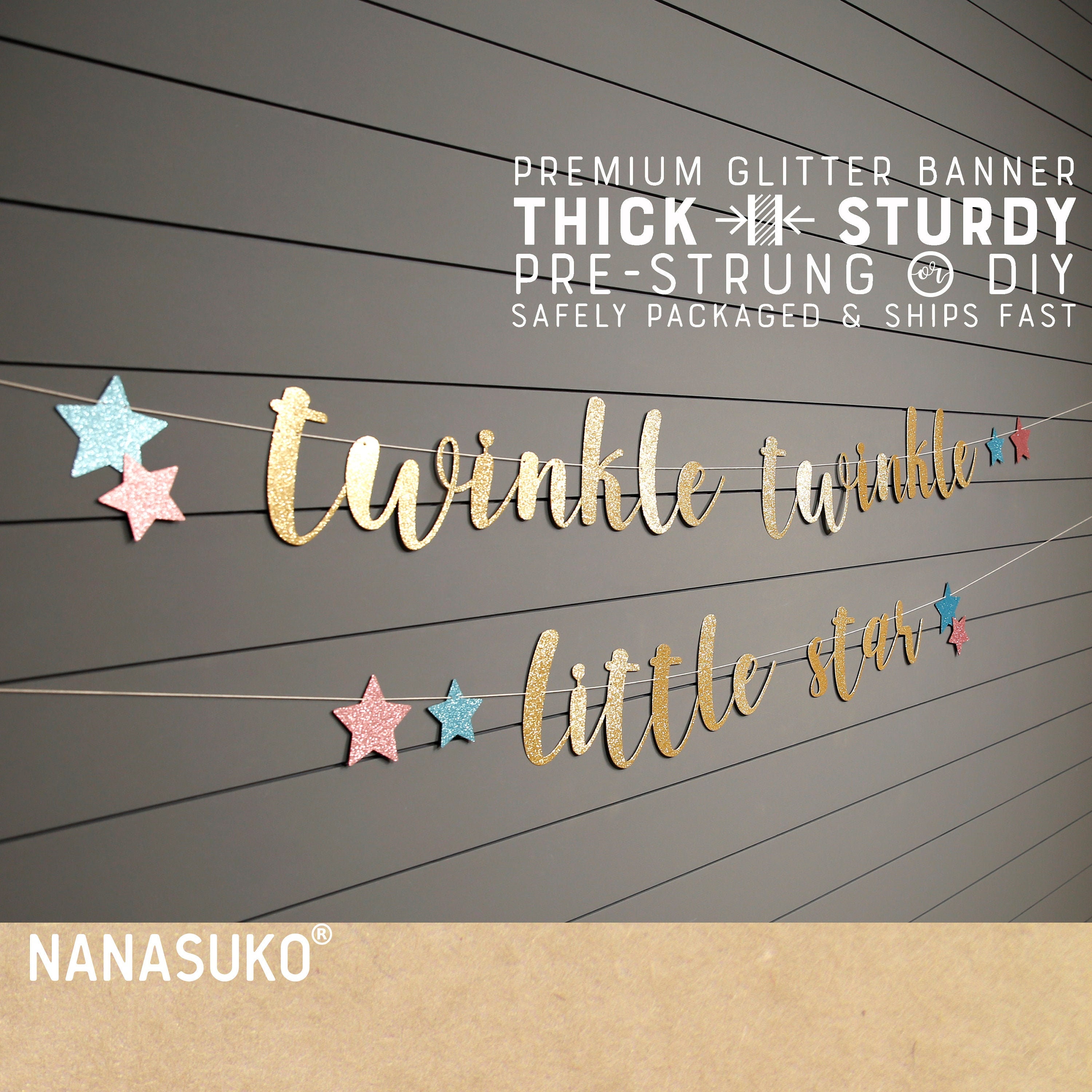 Twinkle twinkle little star banner diy sales