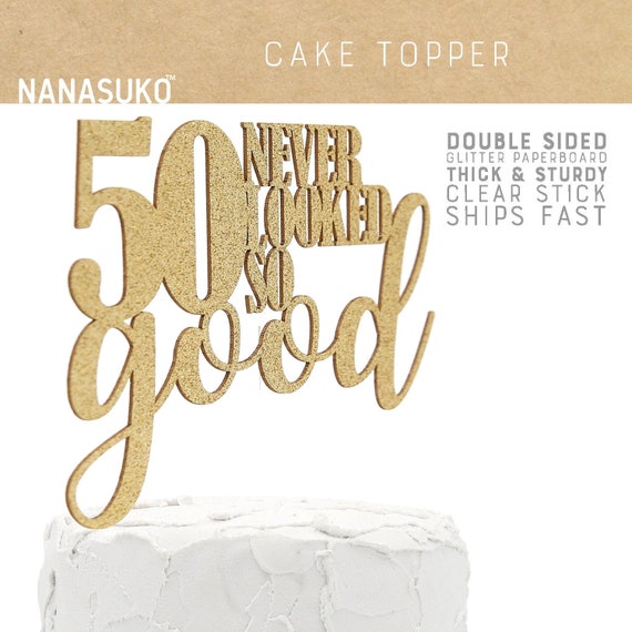 30 NEVER LOOKED SO GOOD GLITTER CAKE TOPPER 50th 60th 70th birthday decoration