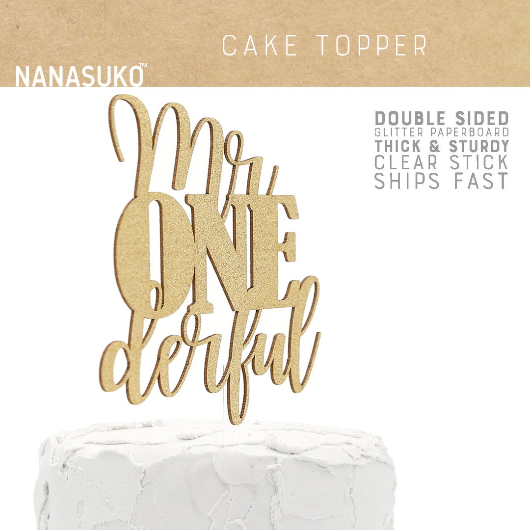 Mr Onederful Cake Topper, One Cake Topper, First Birthday Cake Topper ...