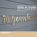 70th birthday banner, 70 years loved, Glitter banner, 70th birthday decorations, cursive banner