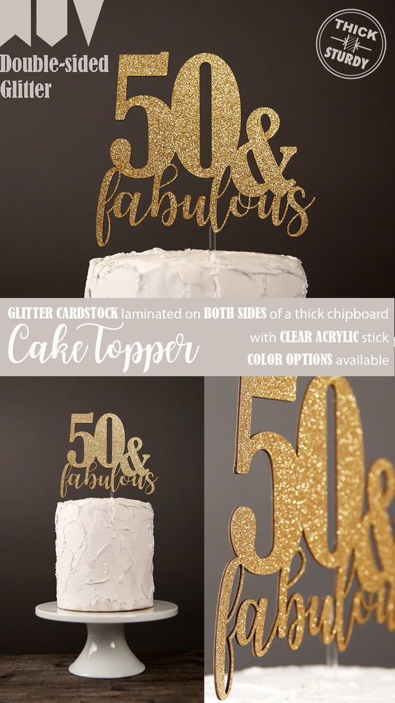 50 fabulous cake topper