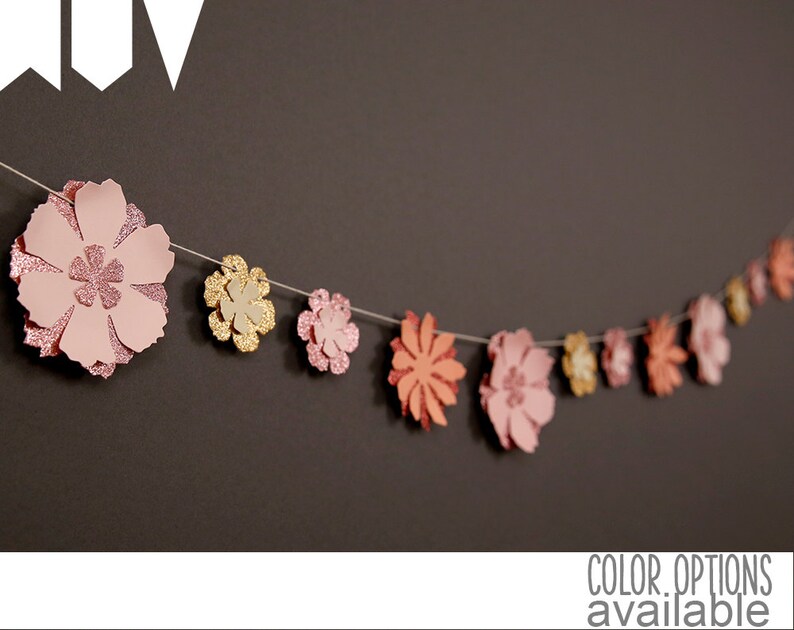Flower Garland Floral Bridal Shower Floral Baby Shower Etsy