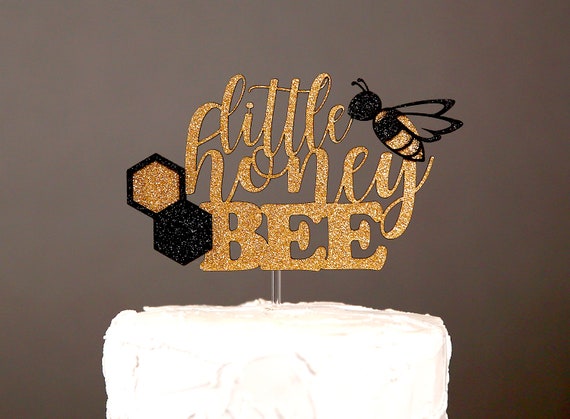 Little Honey Bee Cake Topper Bee Baby Shower Bee Birthday Etsy