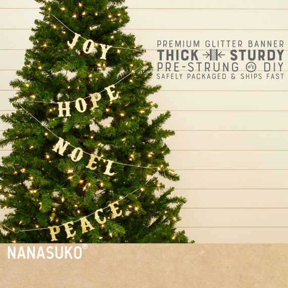 Hope At Christmas 2022 Christmas Tree Banner Joy Hope Noel Peace Christmas Tree | Etsy Denmark