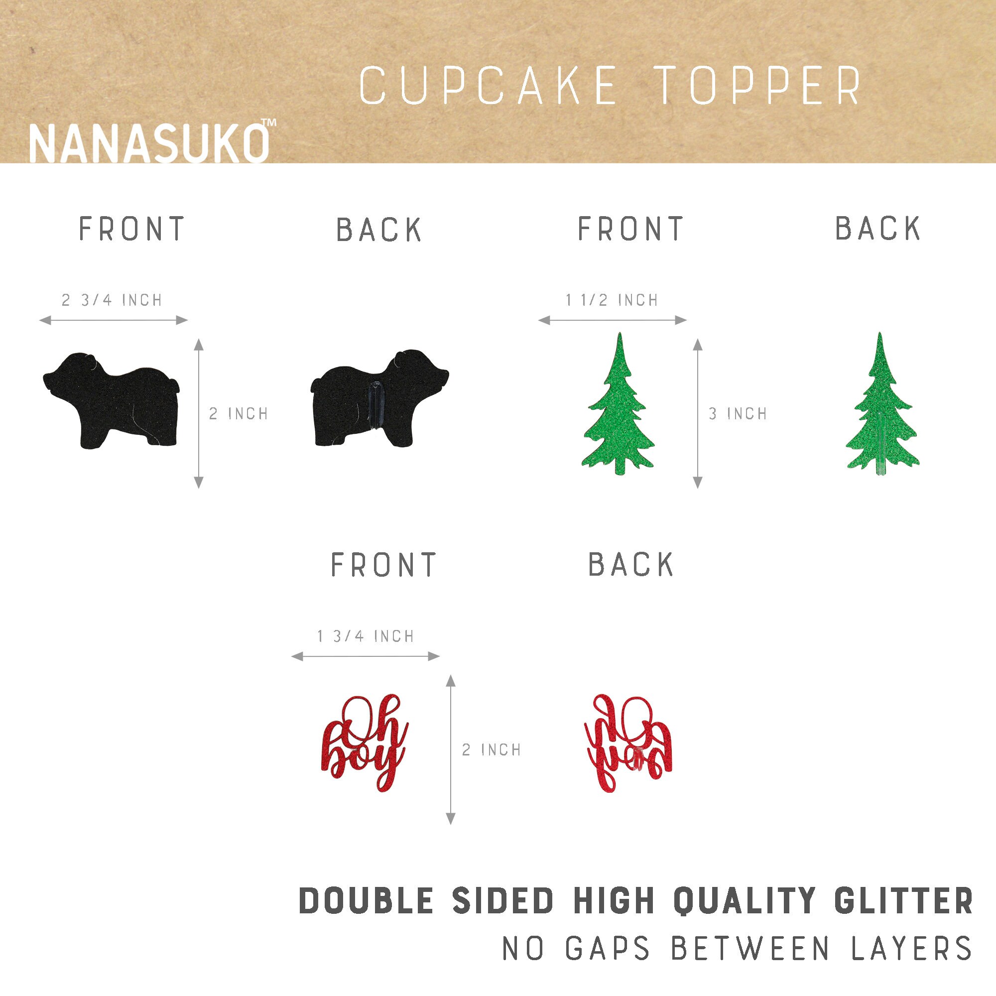 Lumberjack Cupcake Toppers Woodland Cupcake Toppers Woodland | Etsy