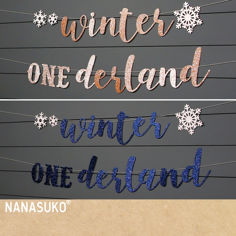 Winter Onederland Banner With Snowflakes Winter 1st - Etsy