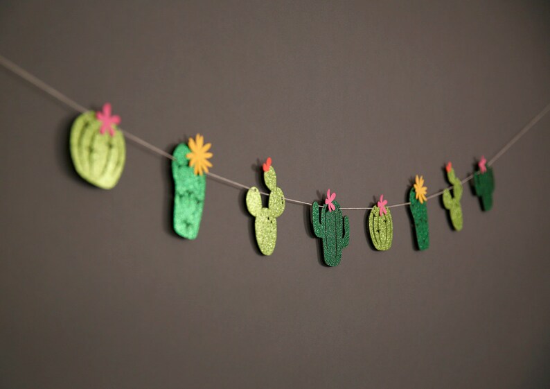 Cactus Garland Cactus Theme Banner Fiesta Party Summer Etsy