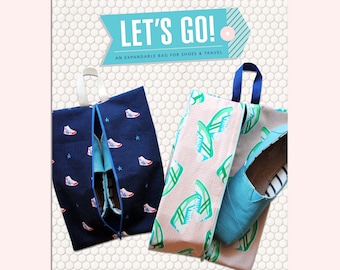 ¡Vamos! Bolsa expandible para zapatos y viajes - Patrón en PDF