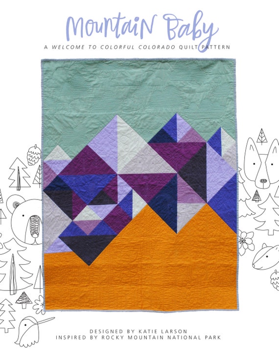 mountain baby pdf quilt pattern etsy