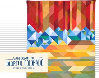 Bienvenido a Colorful Colorado QUEEN - Patrón de edredón PDF