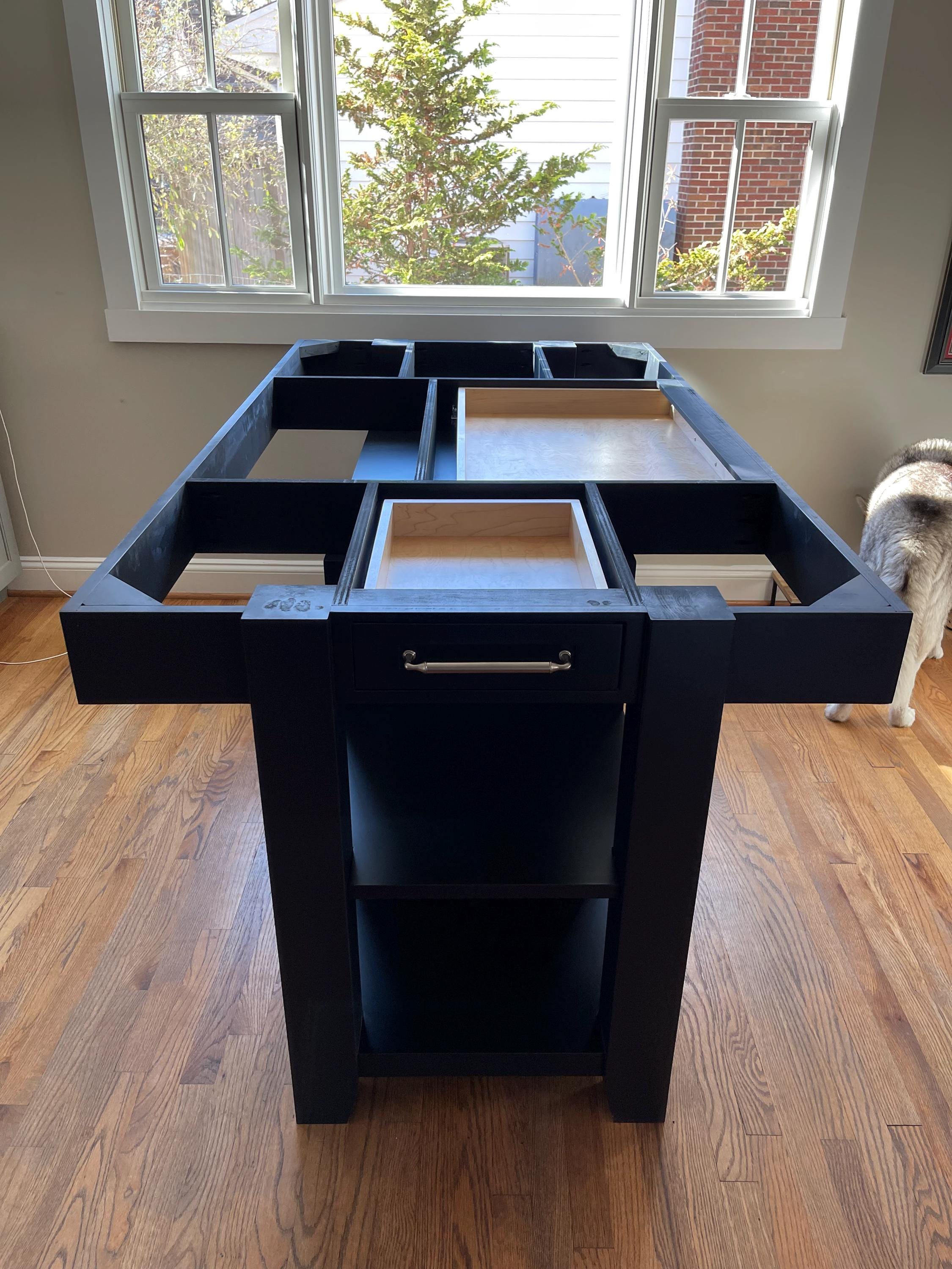 Kitchen Island, Custom Solid Wood Island, Luxury Storage Workstation ...