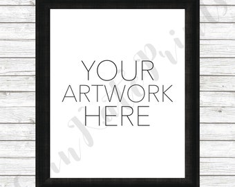 Download Free Vertical Frame Mockup - Black Frame Mockup - White Wood Mockup - 8x10 Photo Mockup PSD Template