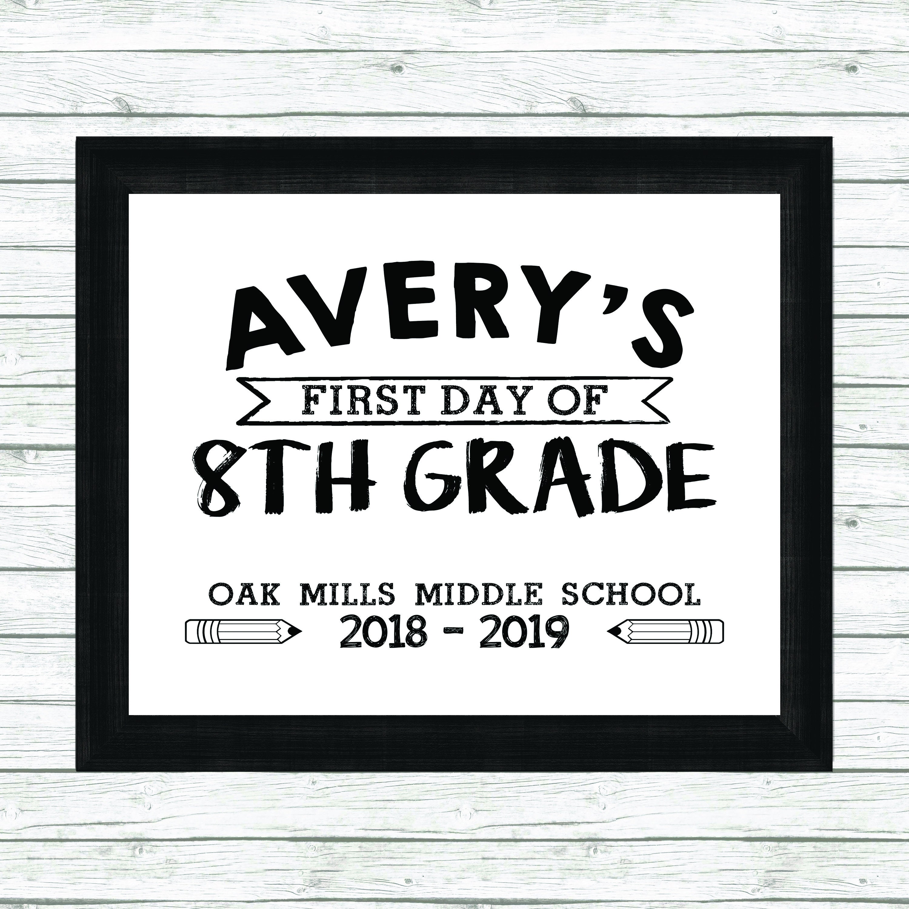 Printable First Day Of 8th Grade Sign First Day Of School Etsy Printable First Day Of 8th Grade Sign First Day Of School Etsy