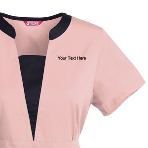 Personalized Customizable Embroidered Women's Medical Scrub Top