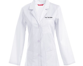 Women's Custom Personalized 29 Inch Consultation Lab Coat - Add Your Embroidered Text