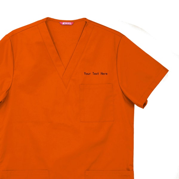 Personalized Customizable Embroidered Men's Medical Scrub Top