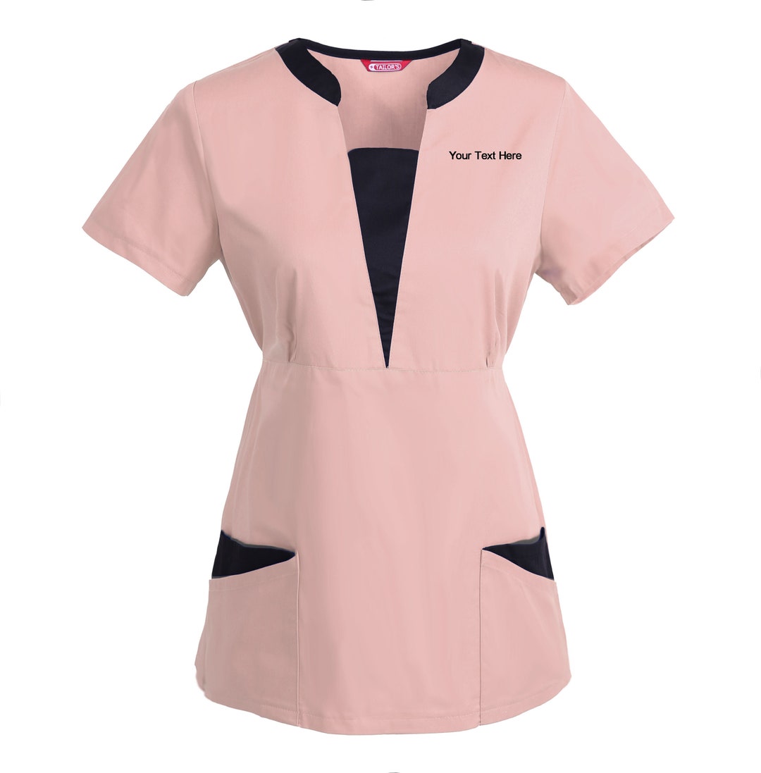 Personalized Customizable Embroidered Women's Medical Scrub Top Etsy