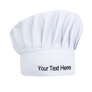 Gorro de chef bordado, elástico, ajustable, para cocina, personalizado con su texto