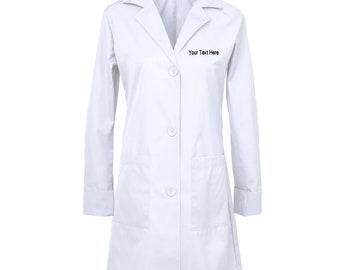 Personalized Customizable Embroidered Women's Lab Coat
