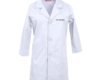 Personalized Customizable Embroidered Children's Lab Coat