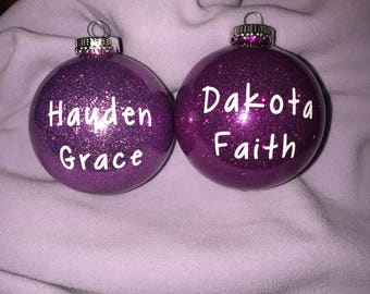 Personalized Christmas ornaments