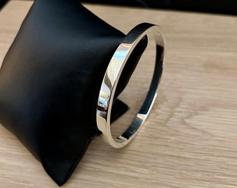 Sustain - Bracelet jonc rond épais en argent sterling 925 | Fabriqué au Royaume-Uni et poinçonné | Fabriqué à la main | Qualité exceptionnelle | Poids lourd
