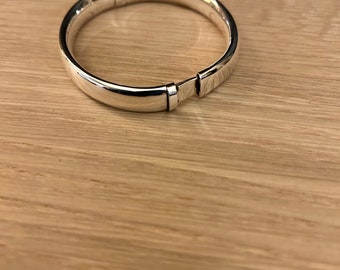 Flexible Open End Solid Silver Bangle - Etsy