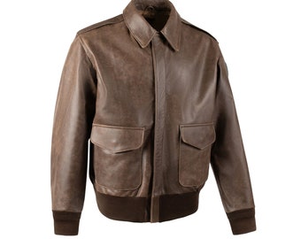 Original Rare Vintage 90s Victory Leather A-2 Type Indiana Jones
