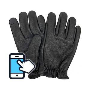 Legendary Mens Deerskin Short Wrist Touchscreen Gloves