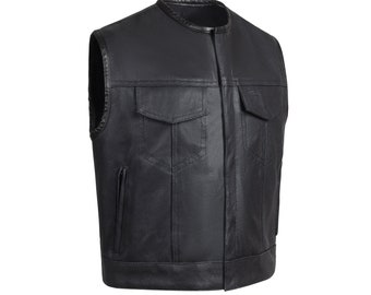 Legendary 'Holy Trinity' Perforated Leather Motorcycle Vest