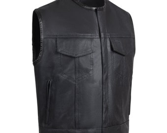 Legendary 'Holy Trinity' Perforated Leather Motorcycle Vest